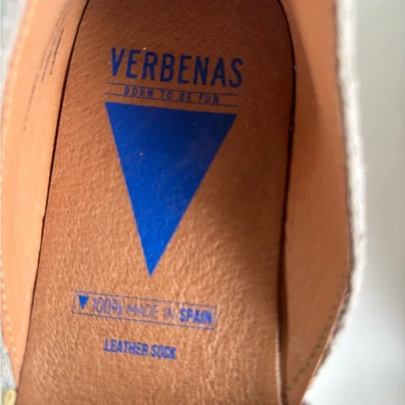 Verbenas Carmen Serraje Piedra Suede Espadrille Flat Shoes Size 41/ US 10.5/11 - Picture 5 of 16